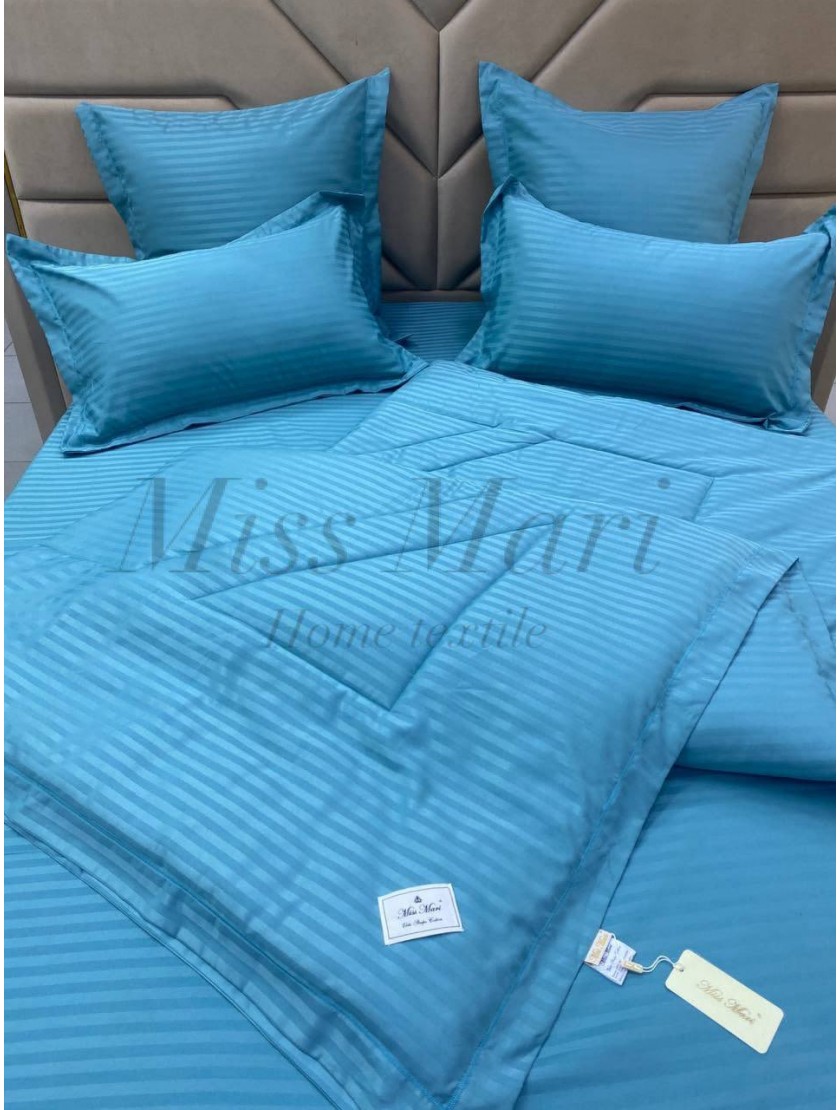 Комплект "Miss Mari" Elite Strip Cotton NEW4 с одеялом (200*230) 02